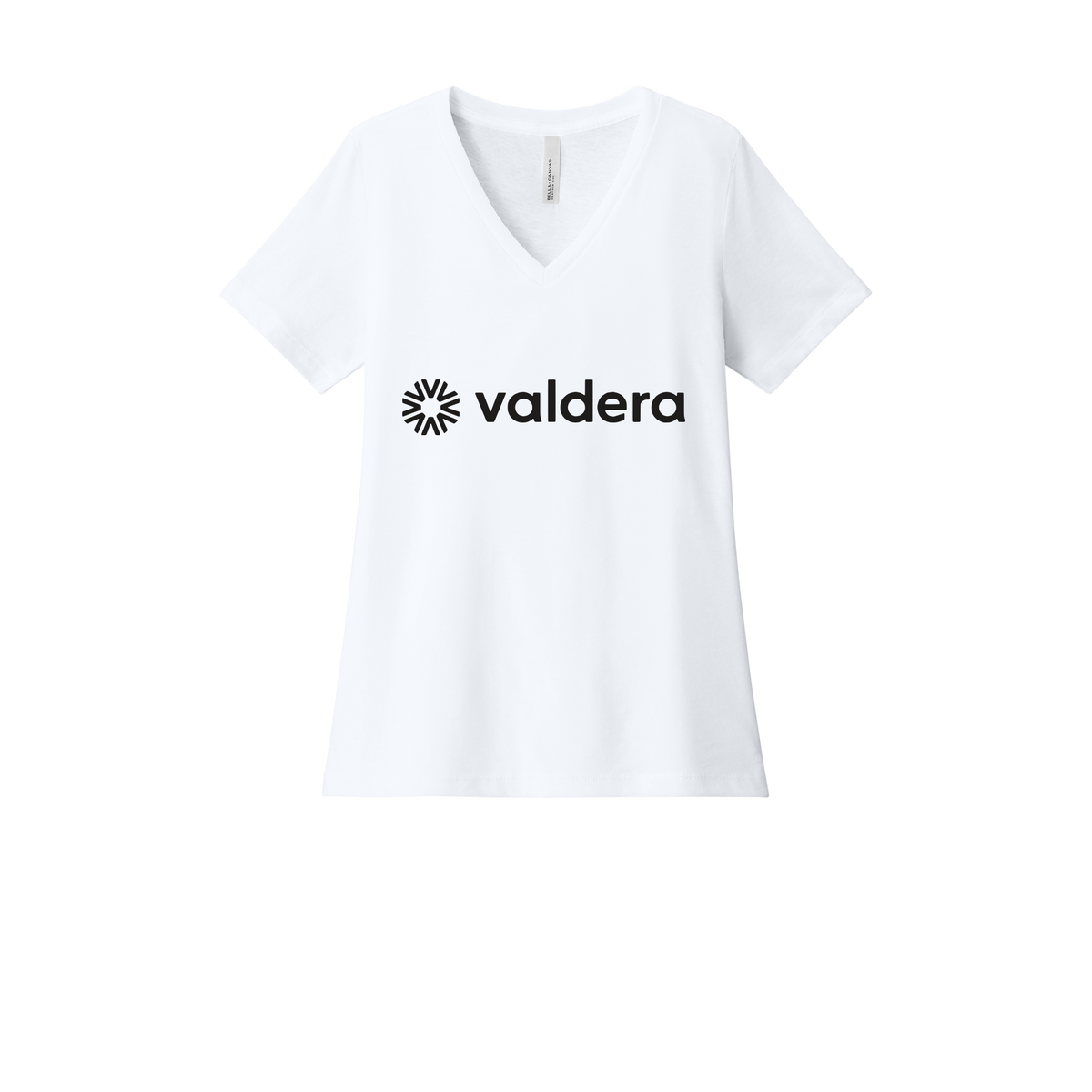 valdera-womens-relaxed-v-neck-tee-dtf-front-6405CVC-solidwhiteblend-flat-front
