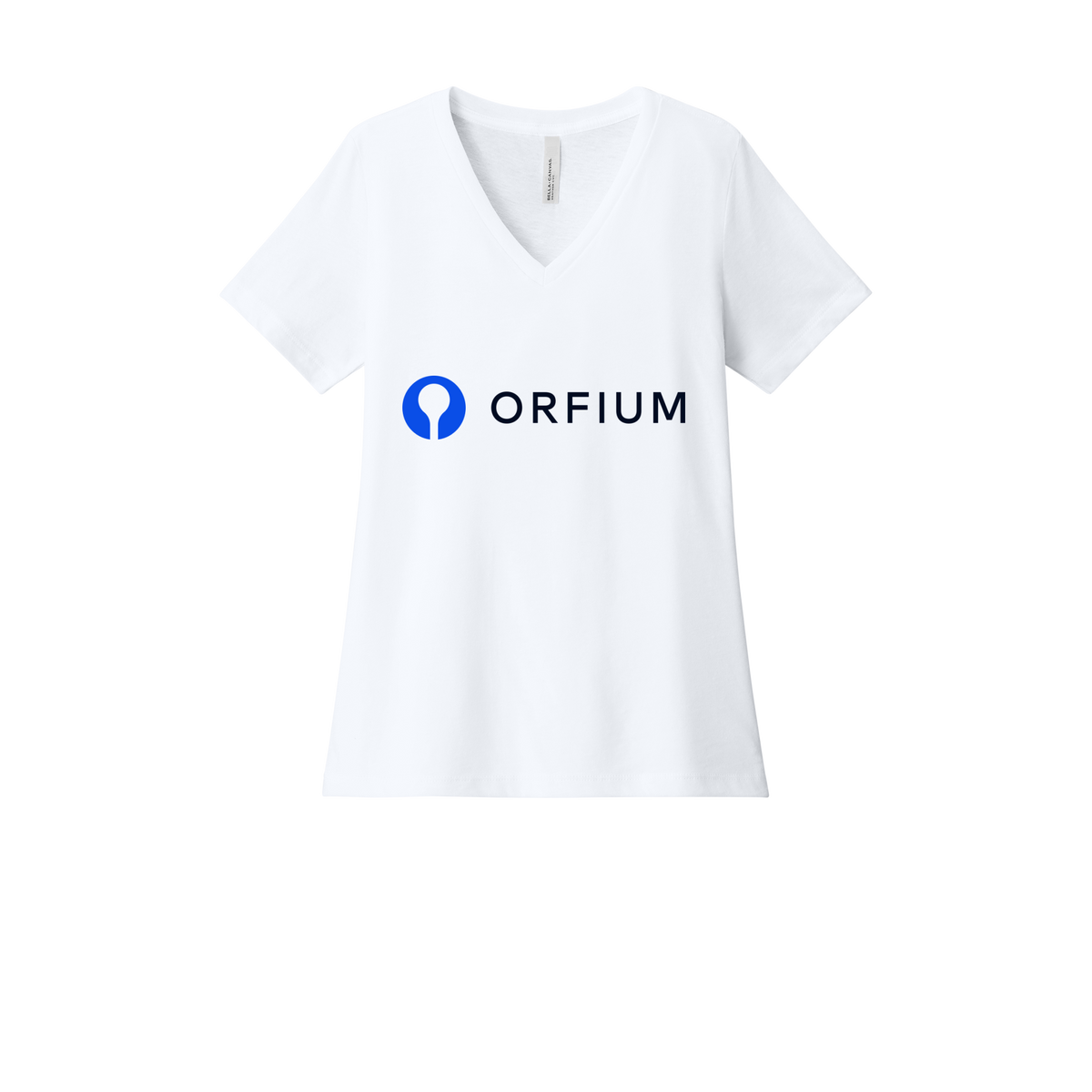 orfium-womens-relaxed-v-neck-tee-dtf-front-6405CVC-solidwhiteblend-flat-front