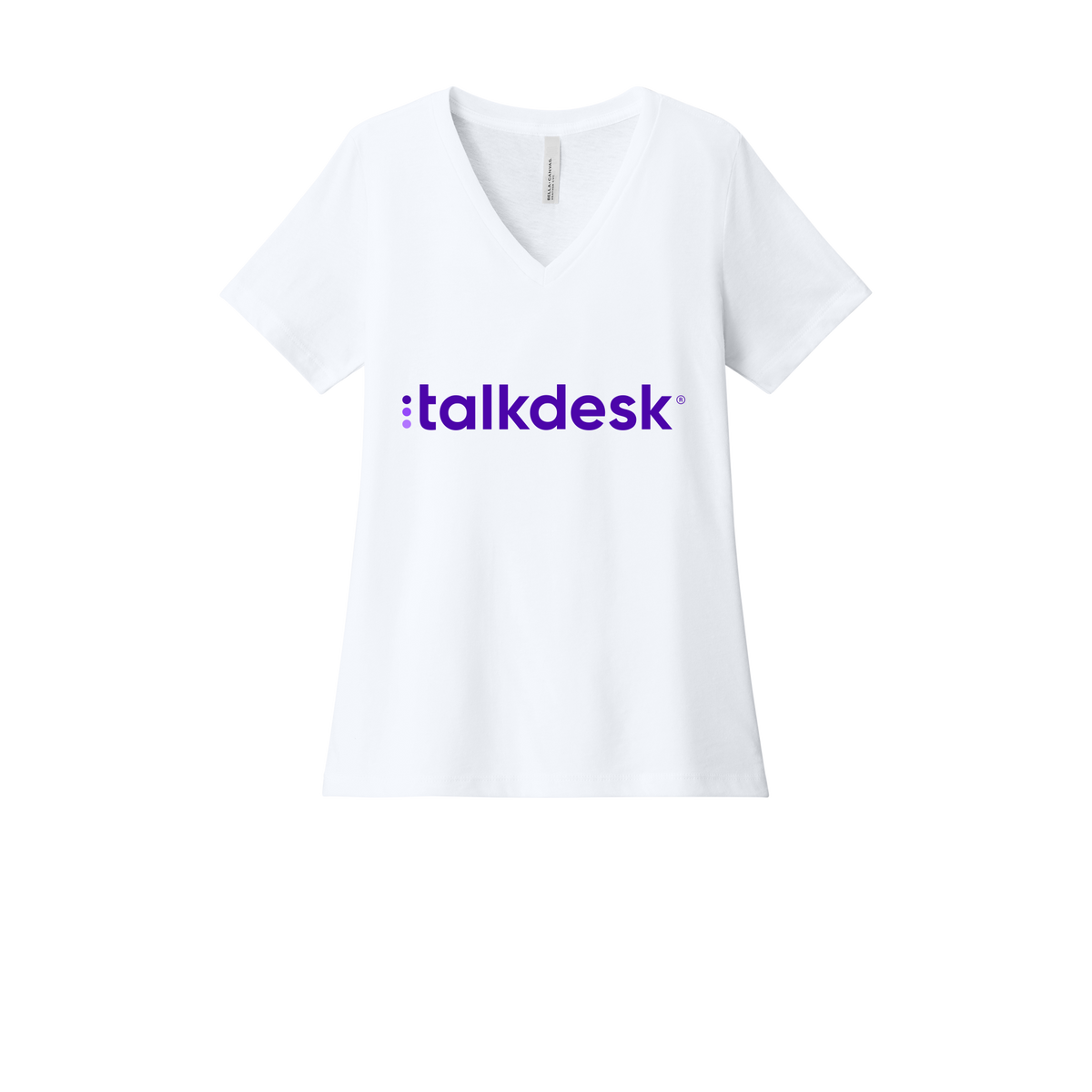 talkdesk-womens-relaxed-v-neck-tee-dtf-front-6405CVC-solidwhiteblend-flat-front