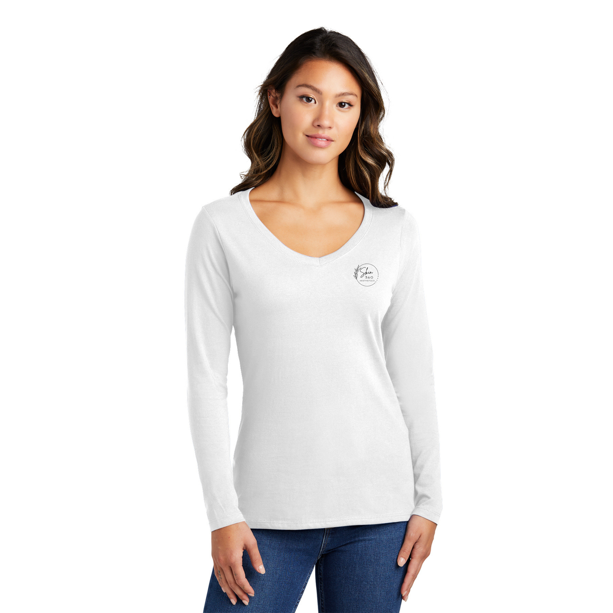 Skin360 Women’s Long-Sleeve V-neck Tee