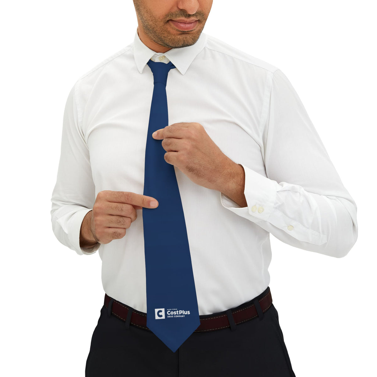 Father's Day Necktie - Classic Navy Corporate Logo Tie