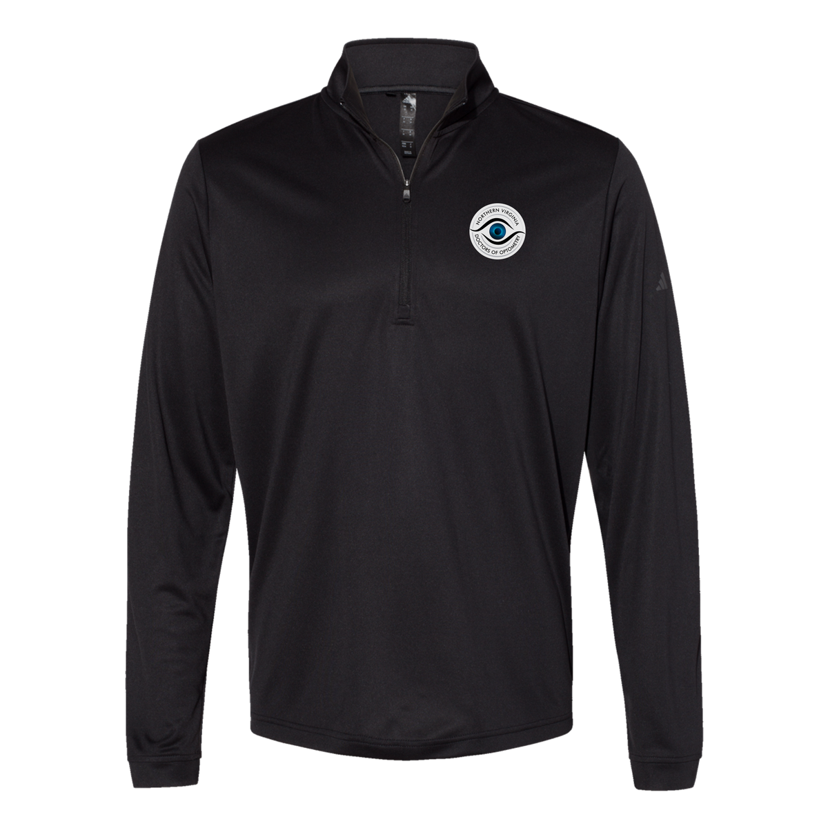 novaeyedocs-adidas-quarter-zip-embroidery-leftchest-A401-black-flat-front