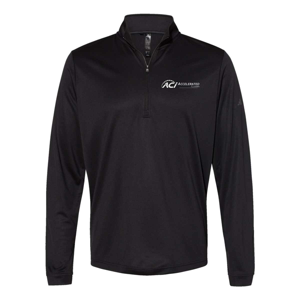 accelclaims-adidas-quarter-zip-embroidery-leftchest-A401-black-flat-front