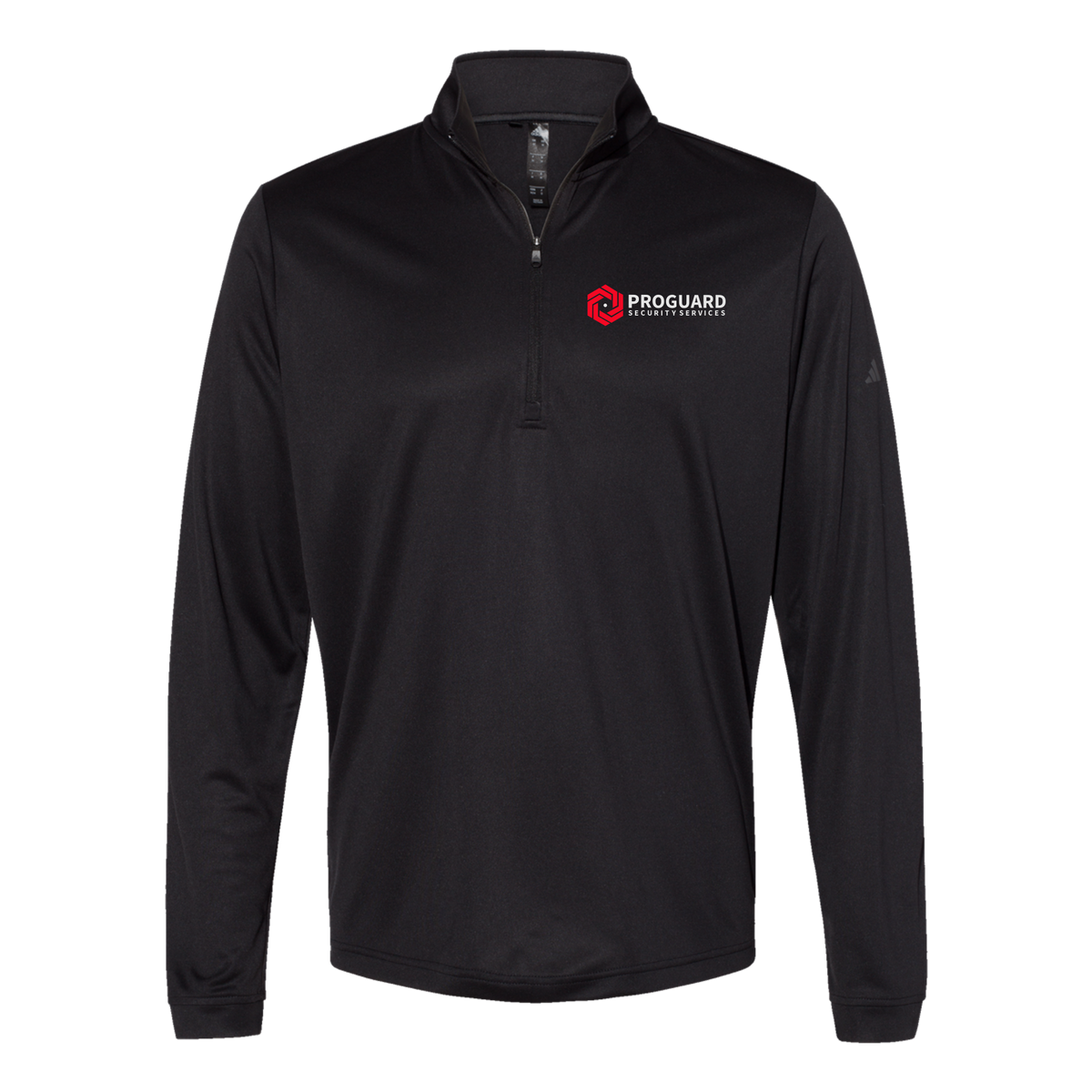 proguardsecurityservices-adidas-quarter-zip-embroidery-leftchest-A401-black-flat-front
