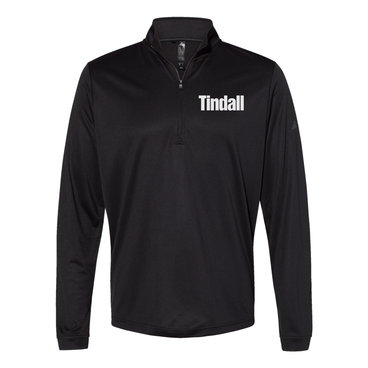 tindallcorp-adidas-quarter-zip-embroidery-leftchest-A401-black-flat-front