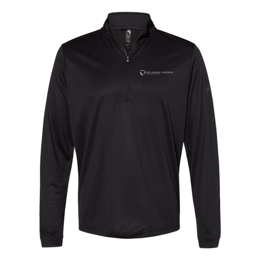 esplanadeseniorcampus-adidas-quarter-zip-embroidery-leftchest-A401-black-flat-front
