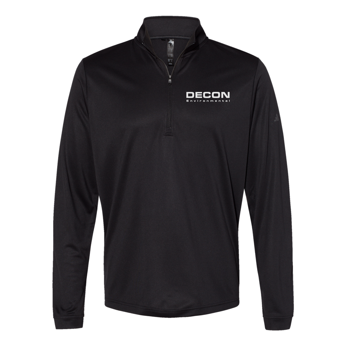 decon-adidas-quarter-zip-embroidery-leftchest-A401-black-flat-front