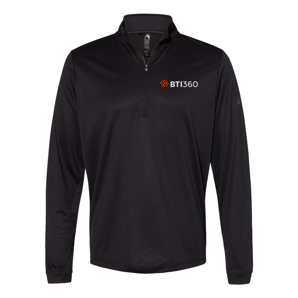bti360-adidas-quarter-zip-embroidery-leftchest-A401-black-flat-front