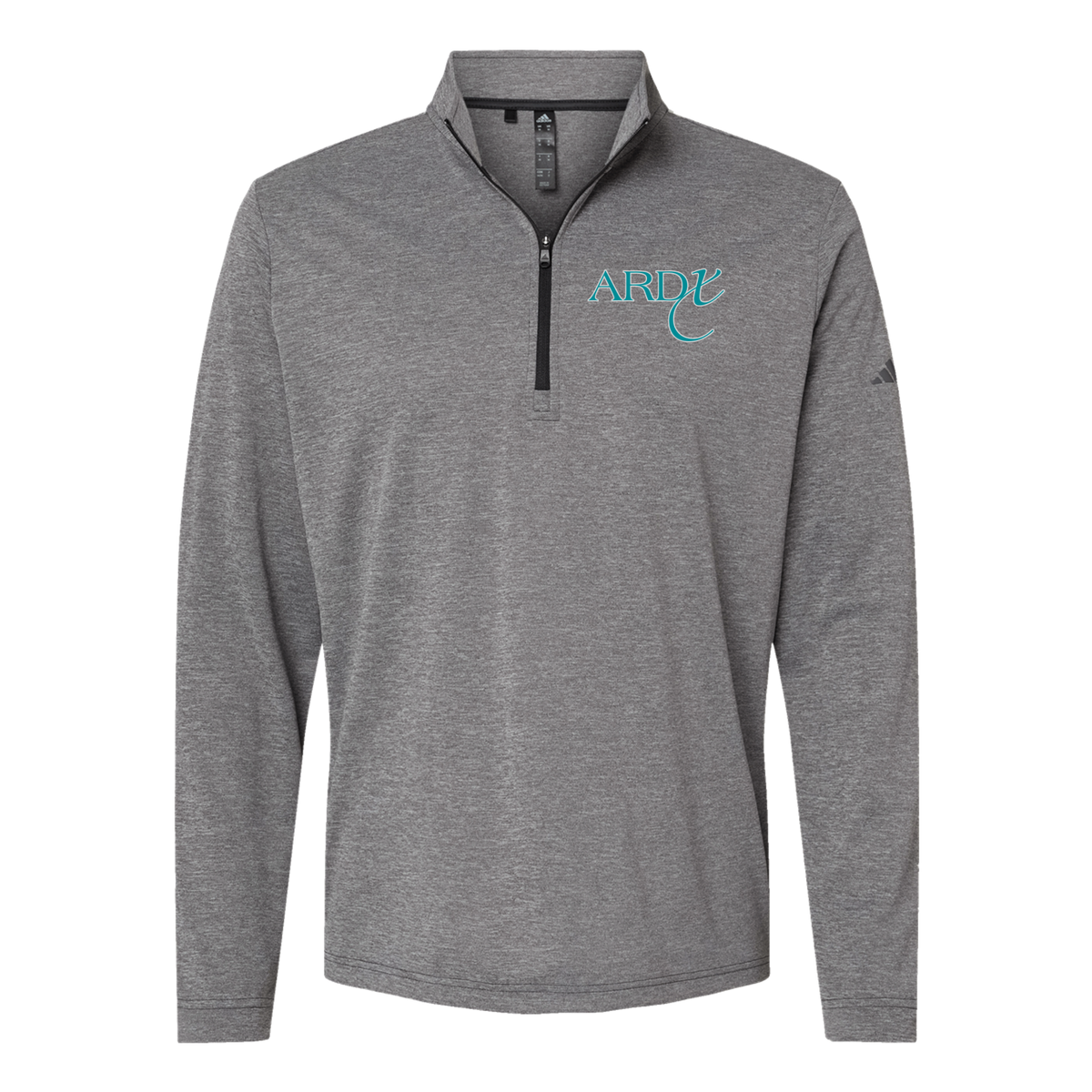 ardx-adidas-quarter-zip-embroidery-leftchest-A401-blackheather-flat-front