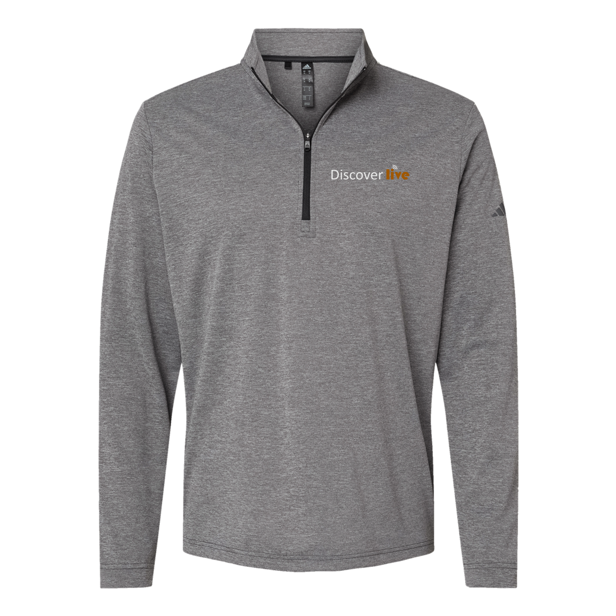 discover-adidas-quarter-zip-embroidery-leftchest-A401-blackheather-flat-front