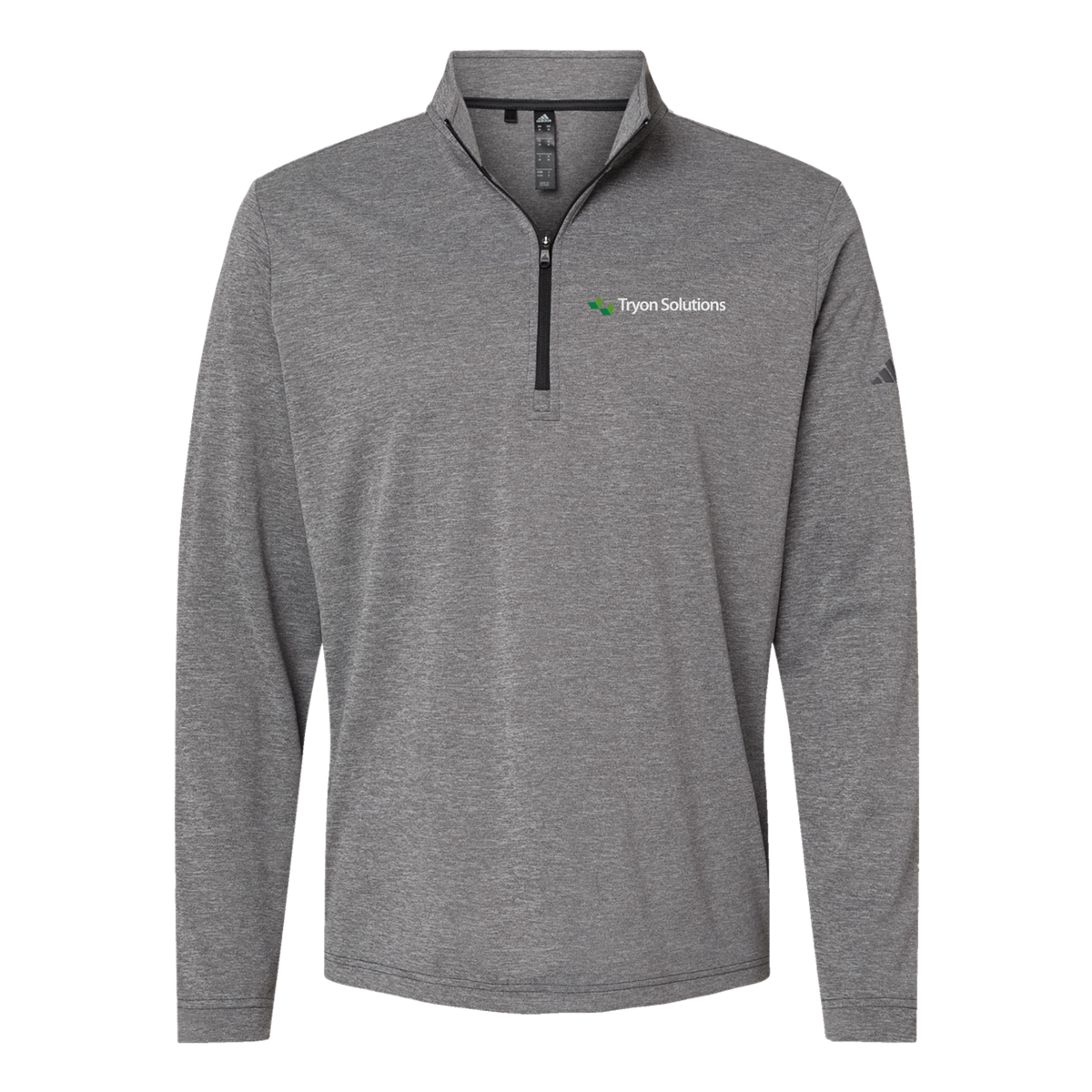 tryonsolutions-adidas-quarter-zip-embroidery-leftchest-A401-blackheather-flat-front