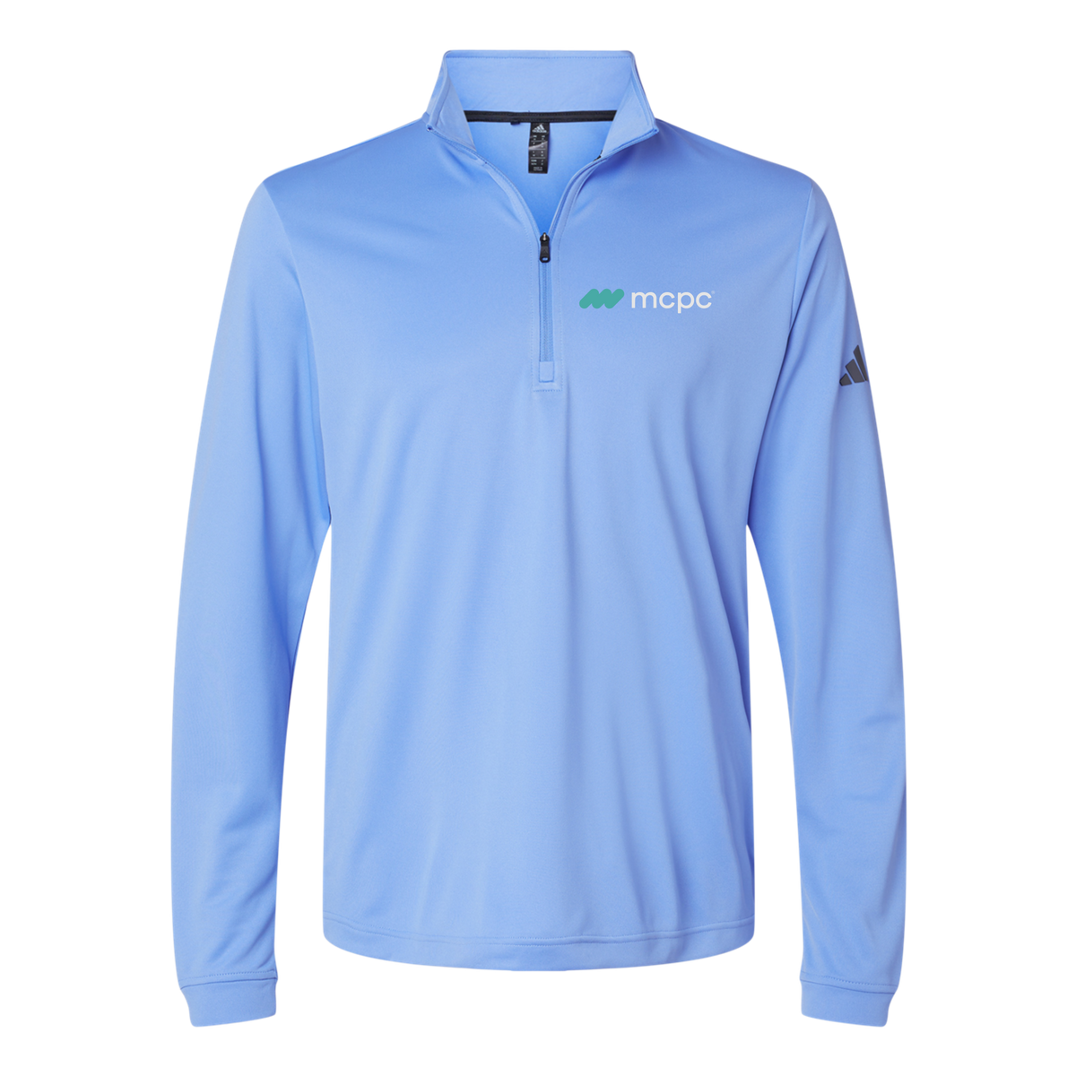 mcpc-adidas-quarter-zip-embroidery-leftchest-A401-bluefusion-flat-front