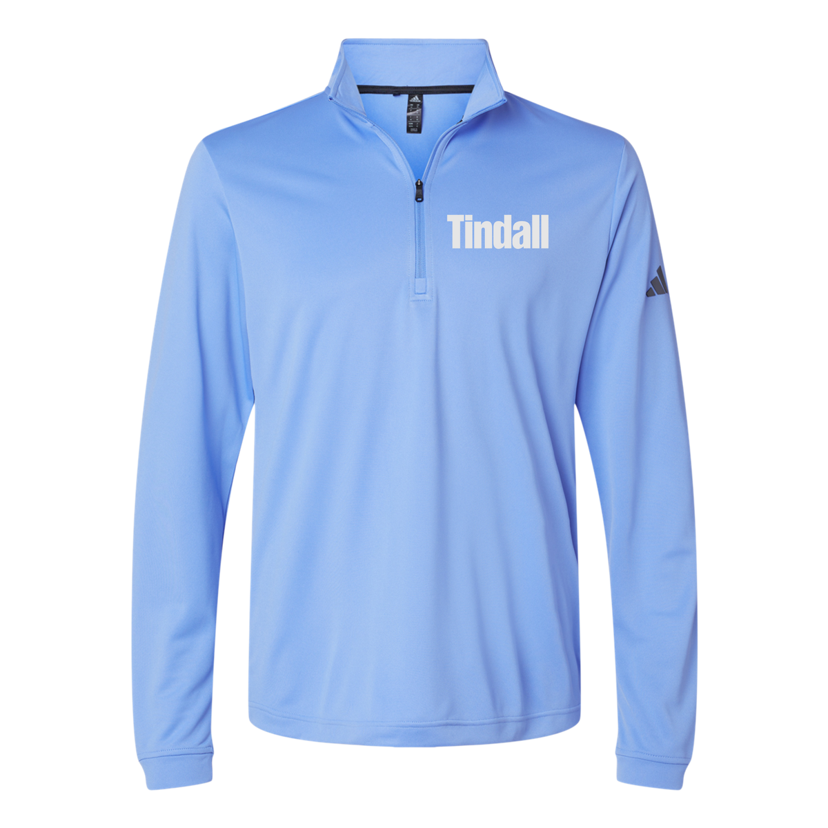 tindallcorp-adidas-quarter-zip-embroidery-leftchest-A401-bluefusion-flat-front