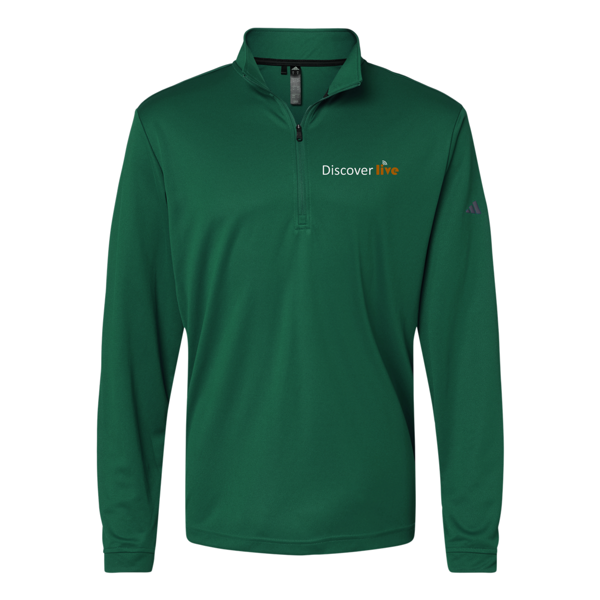 discover-adidas-quarter-zip-embroidery-leftchest-A401-collegiategreen-flat-front