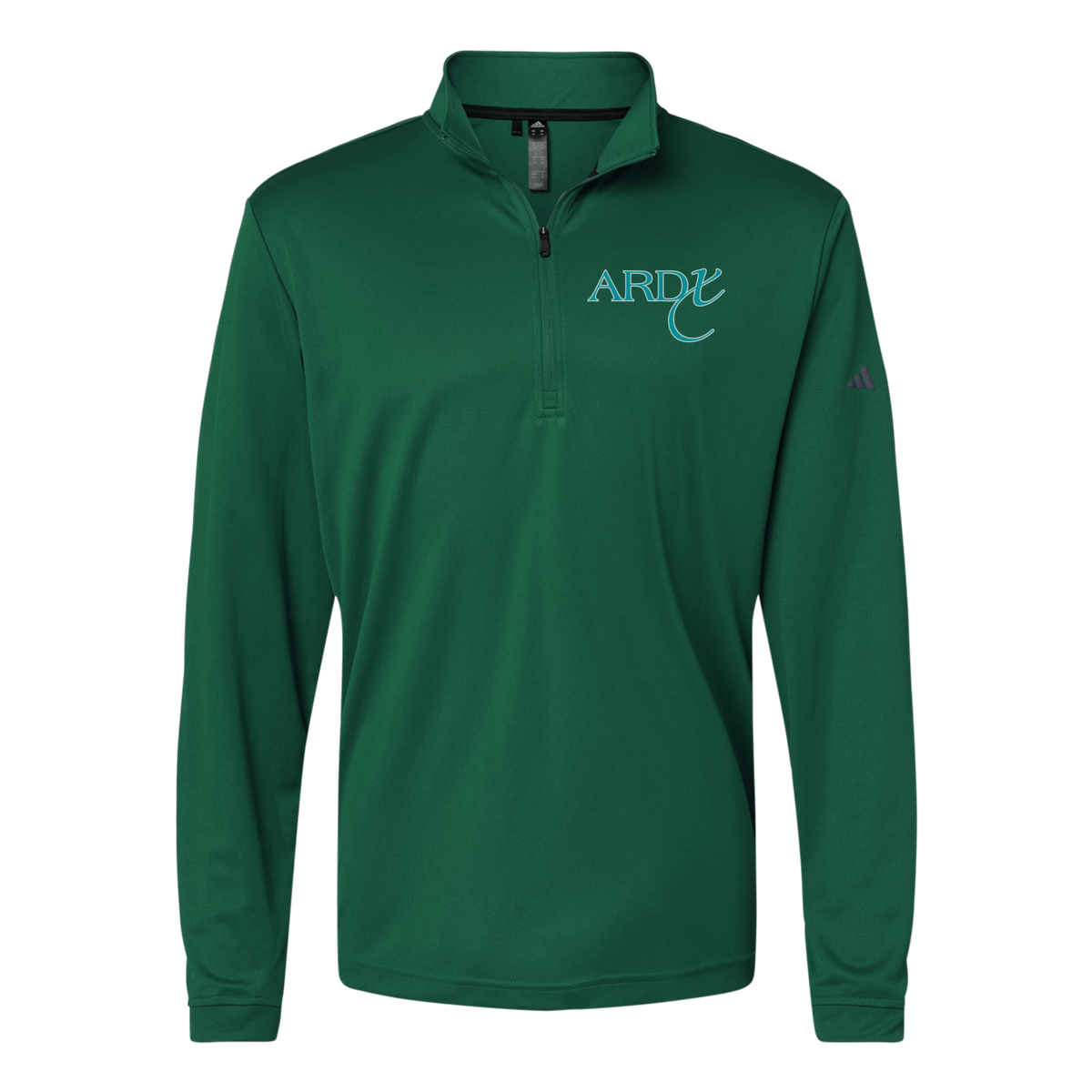 ardx-adidas-quarter-zip-embroidery-leftchest-A401-collegiategreen-flat-front