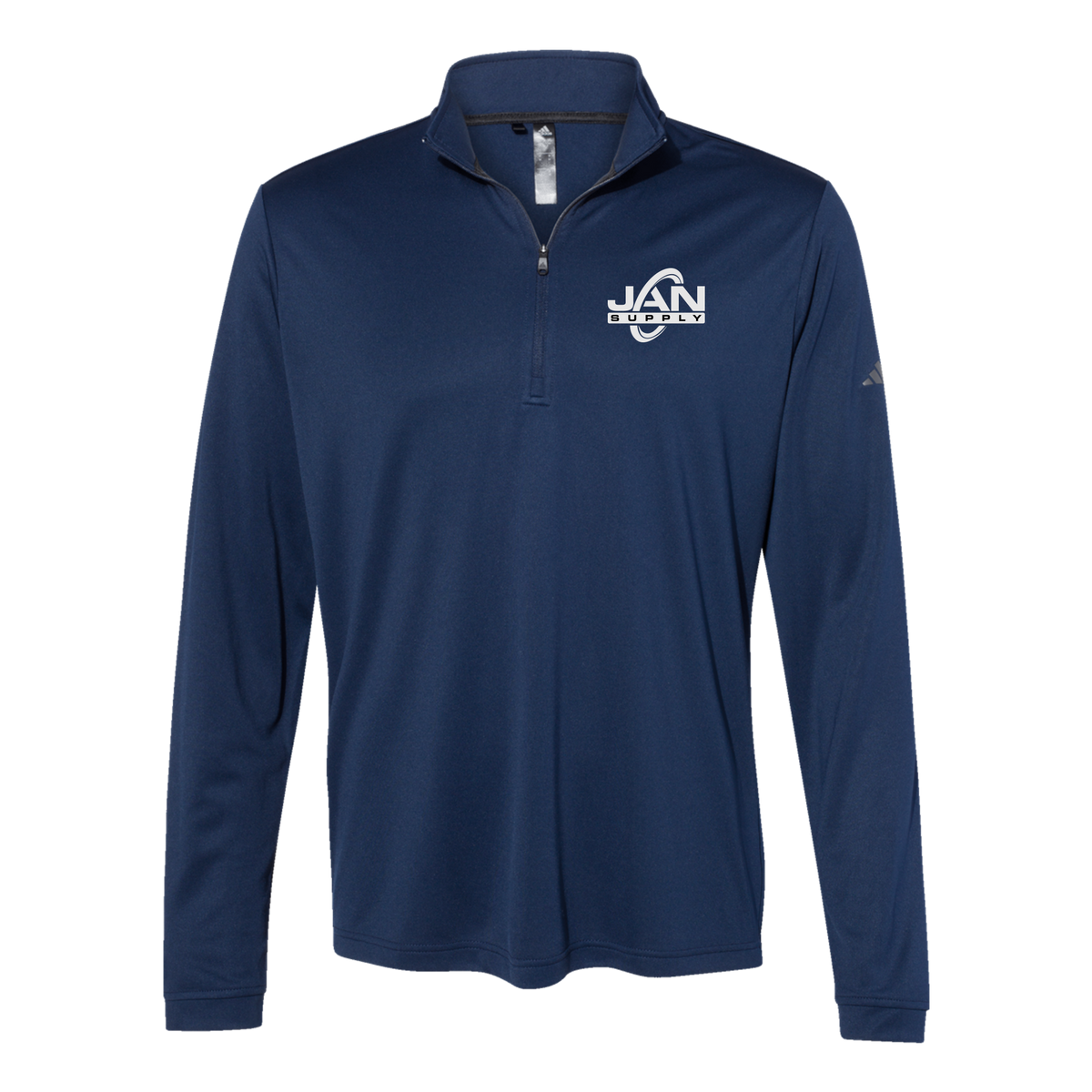 jan-pro-adidas-quarter-zip-embroidery-leftchest-A401-collegiatenavy-flat-front
