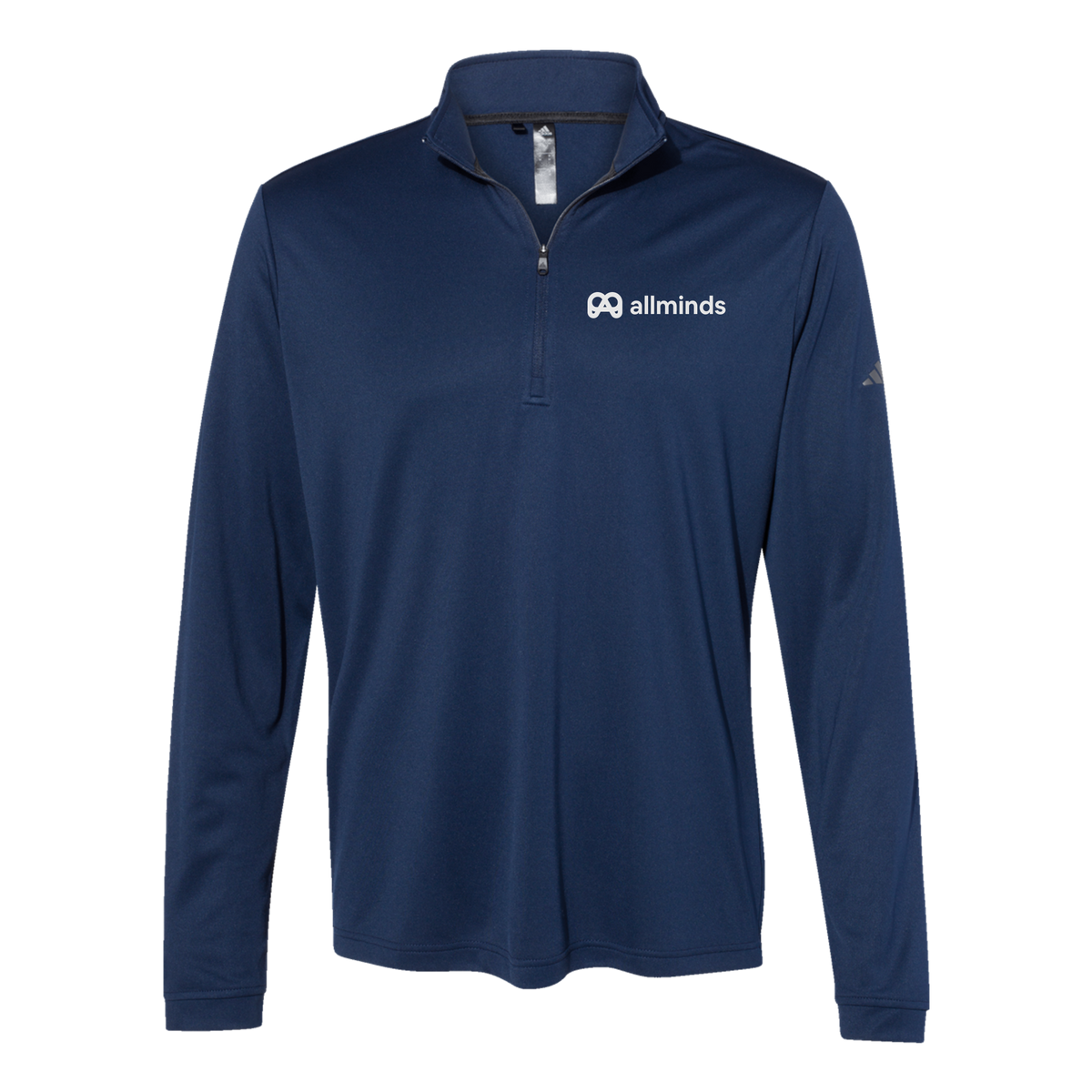 getallminds-adidas-quarter-zip-embroidery-leftchest-A401-collegiatenavy-flat-front