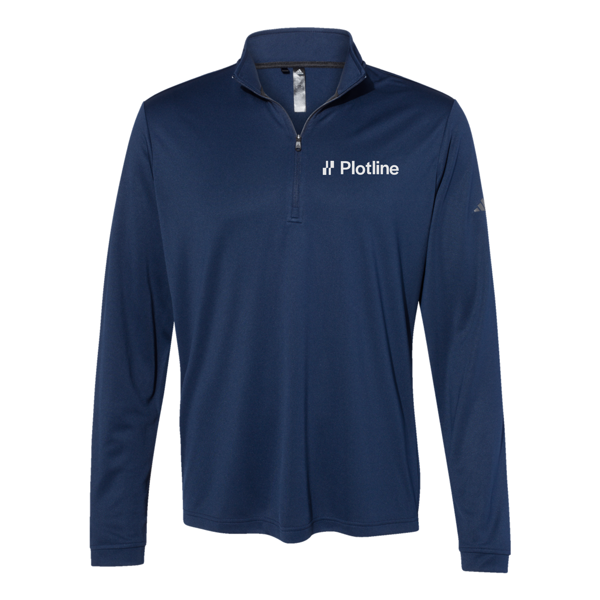 plotline-adidas-quarter-zip-embroidery-leftchest-A401-collegiatenavy-flat-front