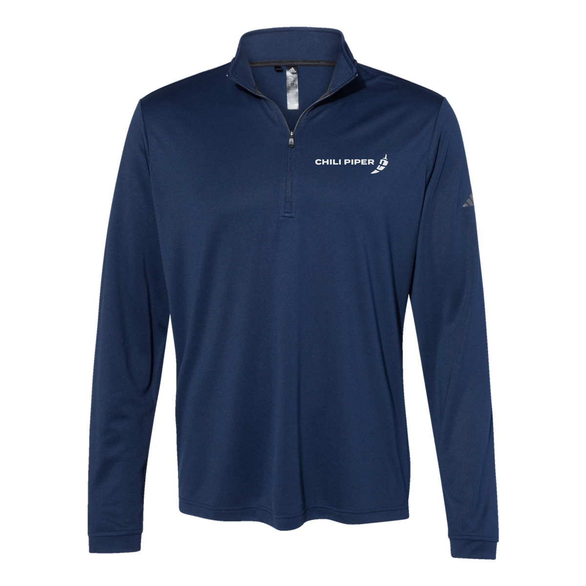 chilipiper-adidas-quarter-zip-embroidery-leftchest-A401-collegiatenavy-flat-front
