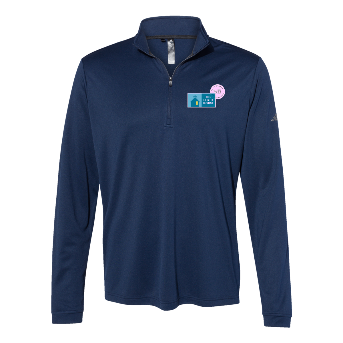 lhcampus-adidas-quarter-zip-embroidery-leftchest-A401-collegiatenavy-flat-front