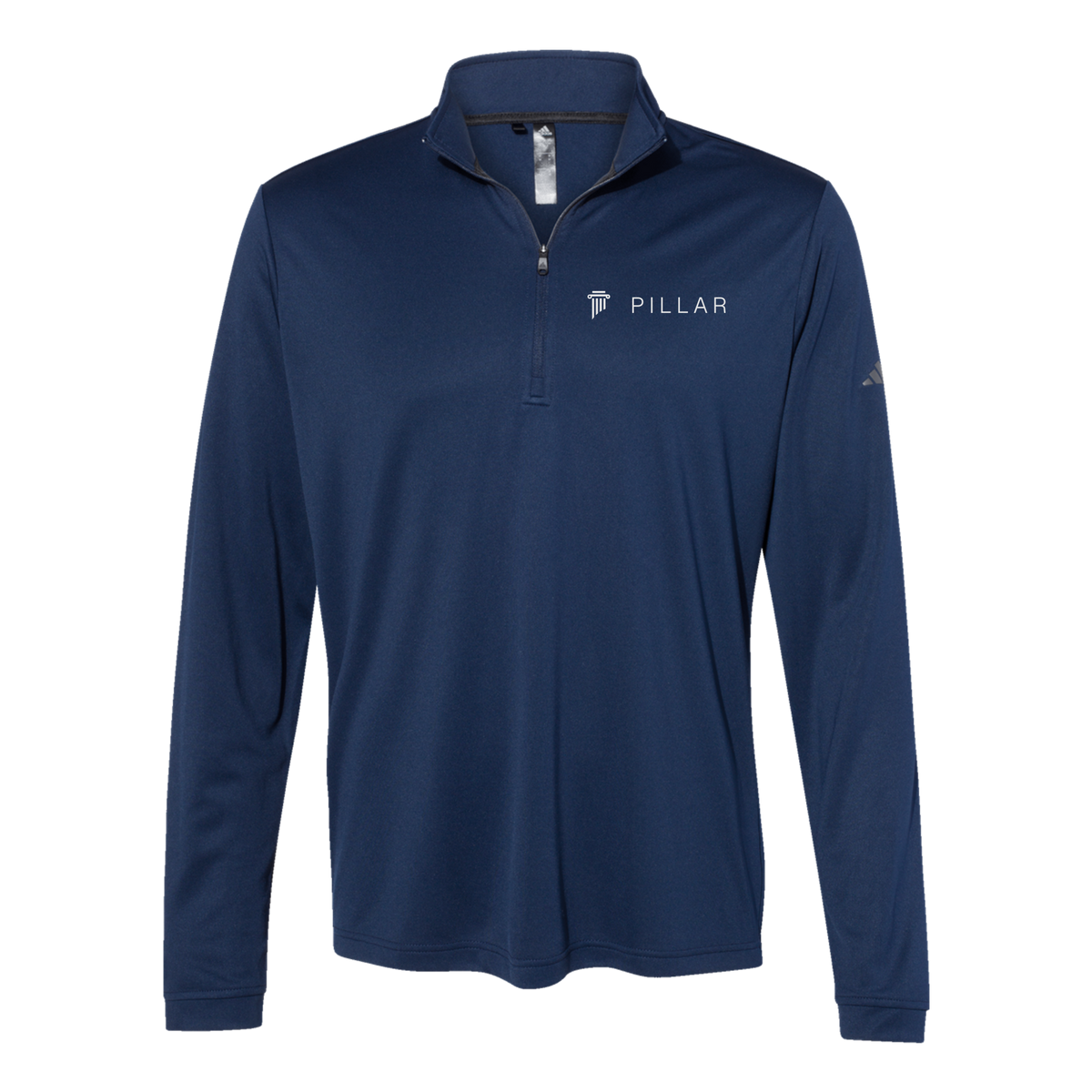 pillar-adidas-quarter-zip-embroidery-leftchest-A401-collegiatenavy-flat-front
