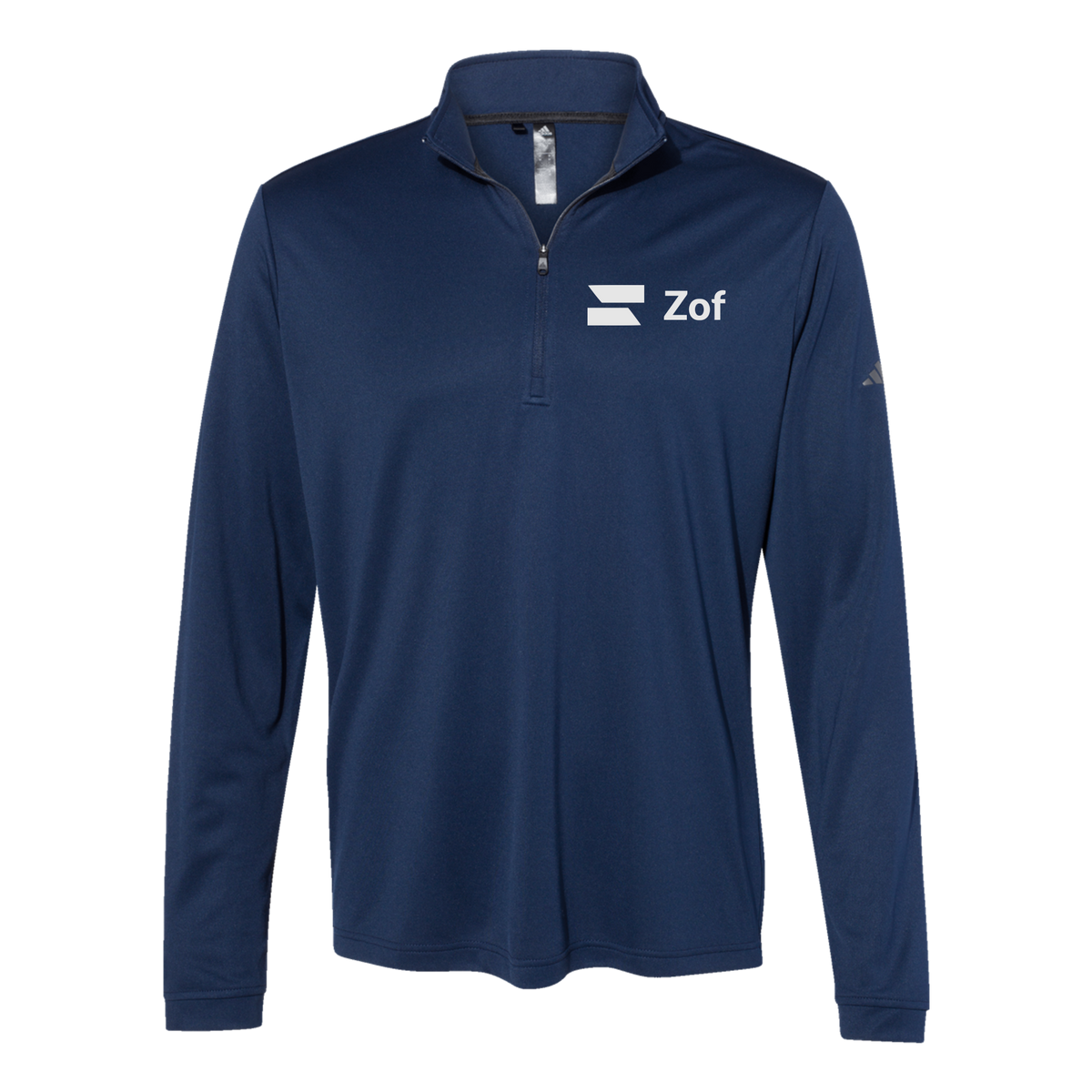 zof-adidas-quarter-zip-embroidery-leftchest-A401-collegiatenavy-flat-front