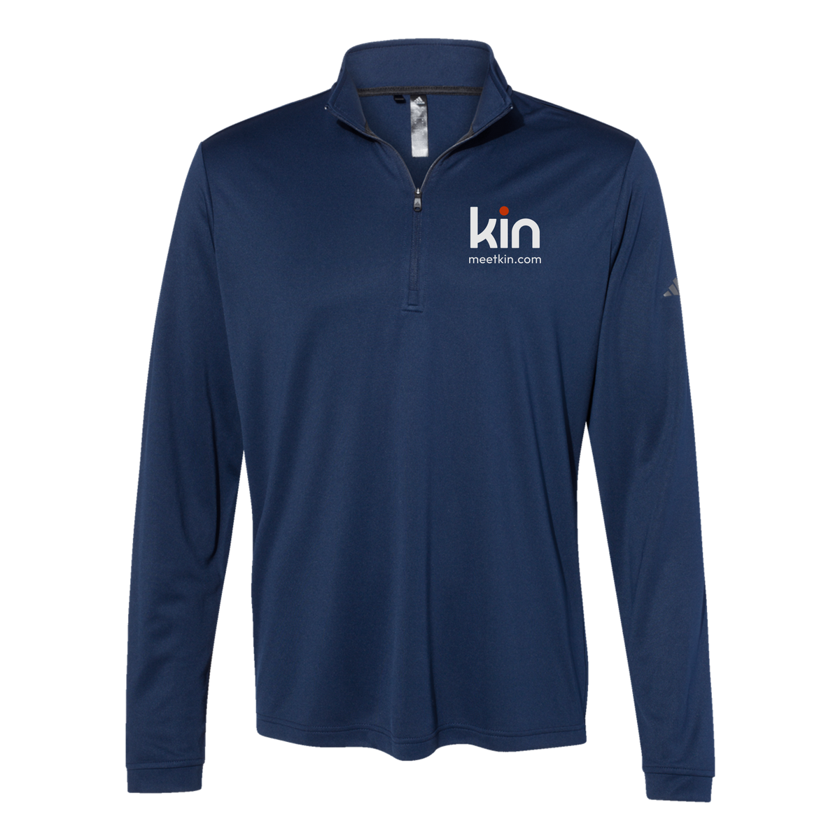 kin-adidas-quarter-zip-embroidery-leftchest-A401-collegiatenavy-flat-front