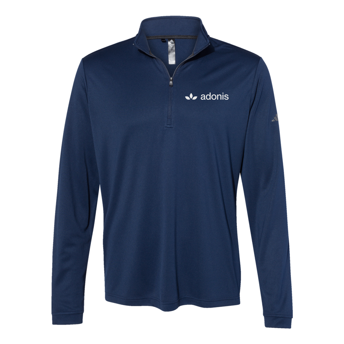 adonis-adidas-quarter-zip-embroidery-leftchest-A401-collegiatenavy-flat-front