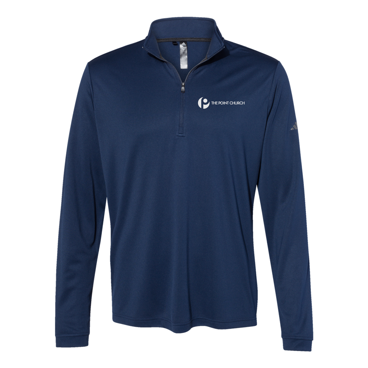 thepointva-adidas-quarter-zip-embroidery-leftchest-A401-collegiatenavy-flat-front