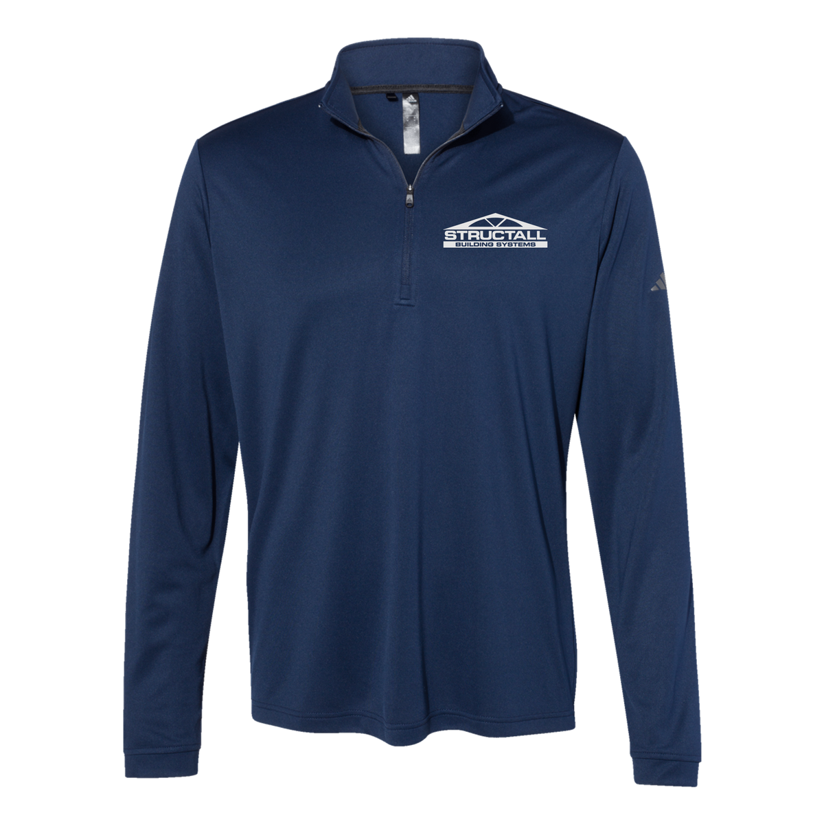 structall-adidas-quarter-zip-embroidery-leftchest-A401-collegiatenavy-flat-front