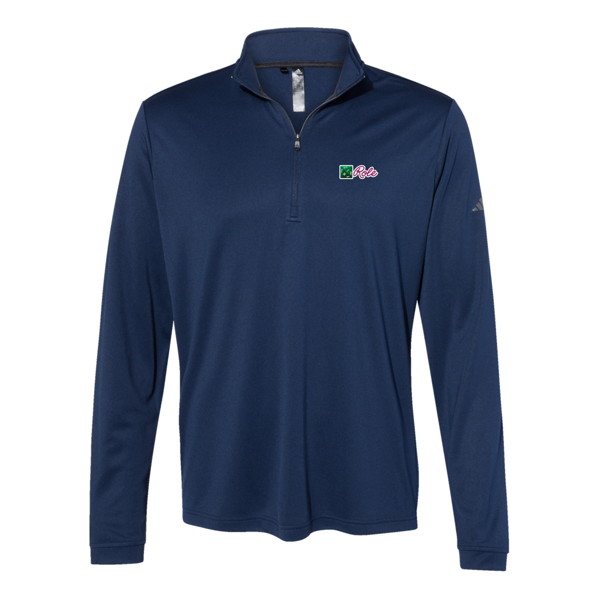 cinemarole-adidas-quarter-zip-embroidery-leftchest-A401-collegiatenavy-flat-front
