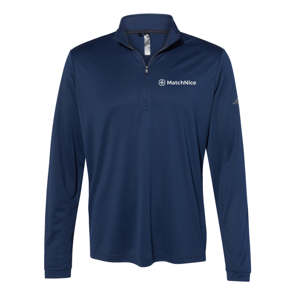 matchnice-adidas-quarter-zip-embroidery-leftchest-A401-collegiatenavy-flat-front