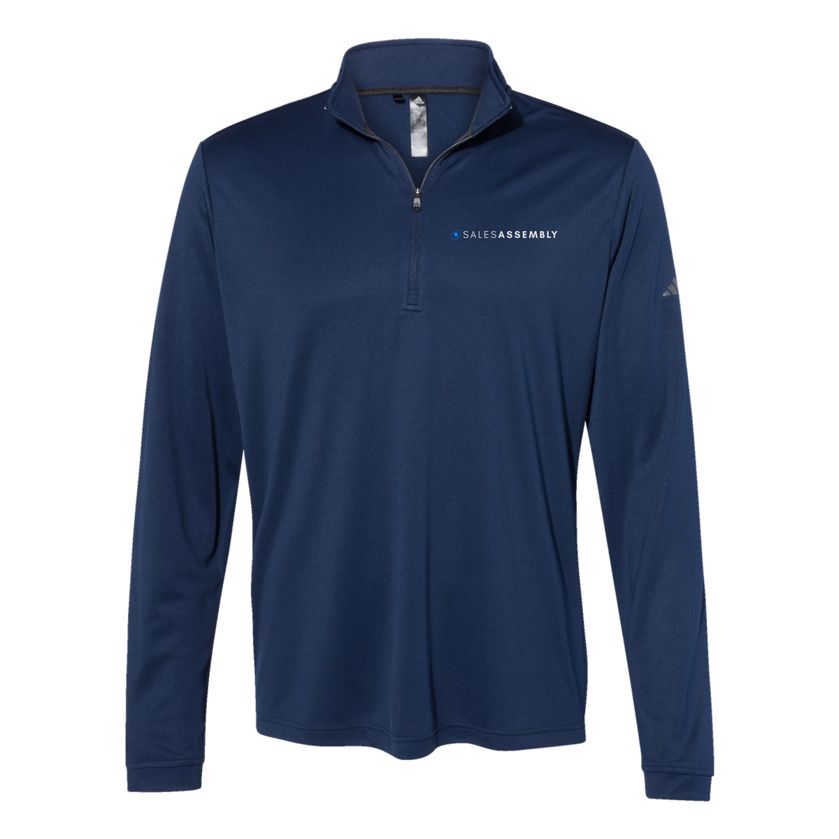salesassembly-adidas-quarter-zip-embroidery-leftchest-A401-collegiatenavy-flat-front
