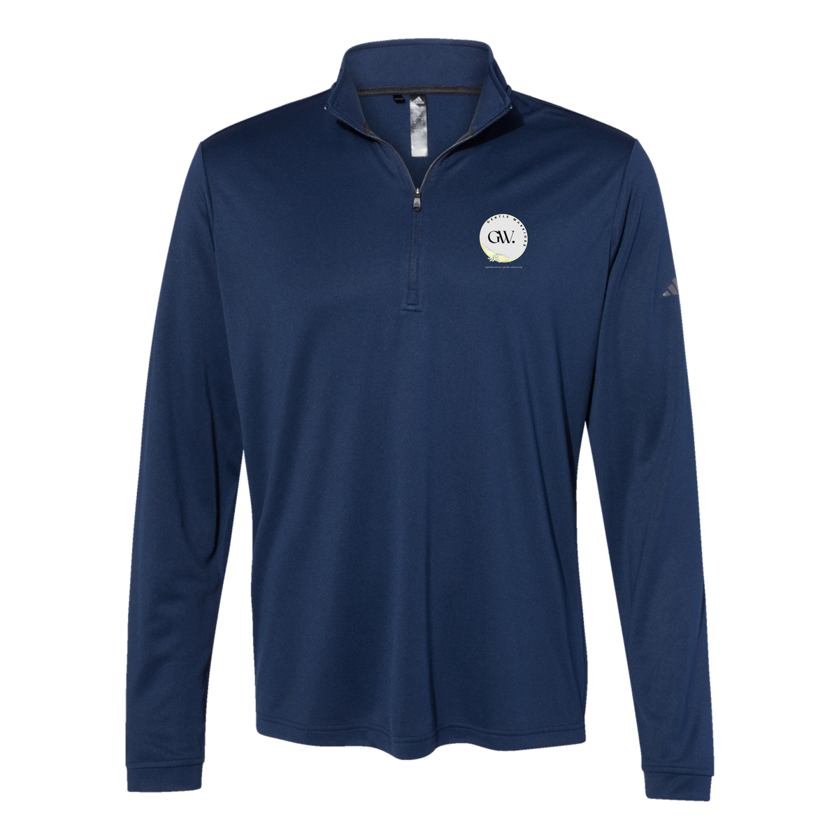 gentle-warriors-adidas-quarter-zip-embroidery-leftchest-A401-collegiatenavy-flat-front