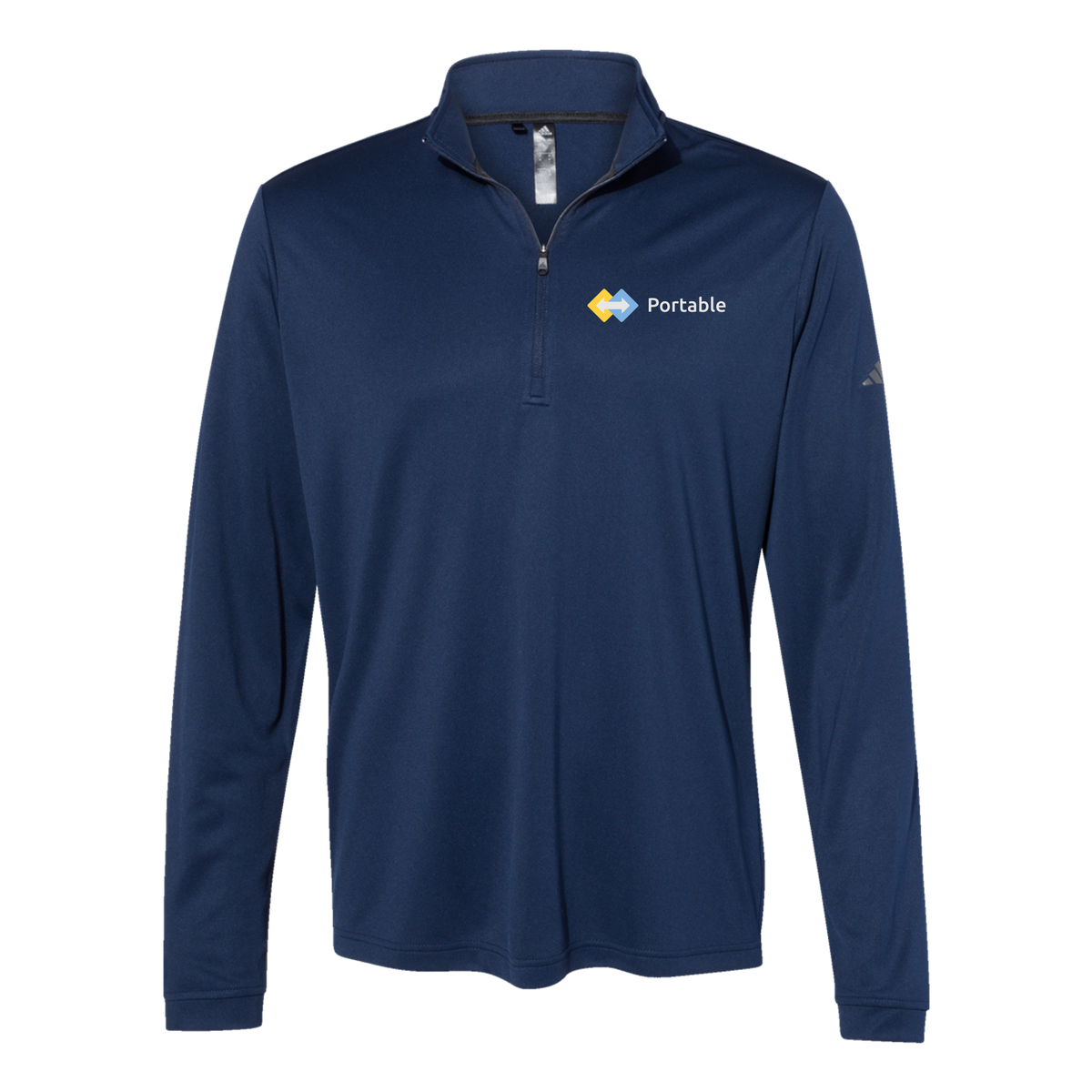 portable-adidas-quarter-zip-embroidery-leftchest-A401-collegiatenavy-flat-front