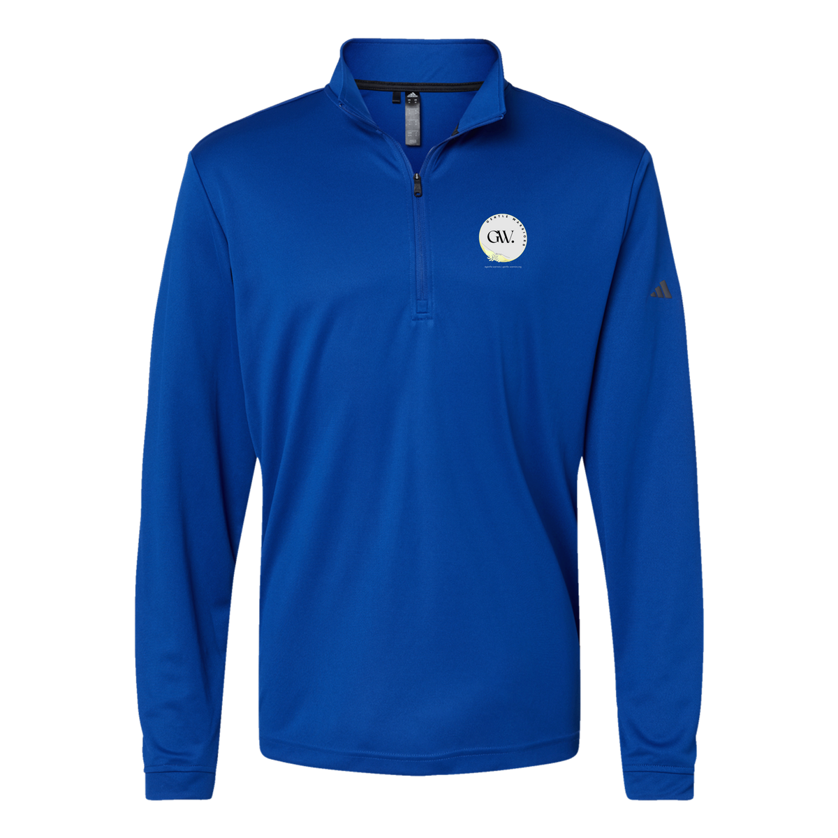 gentle-warriors-adidas-quarter-zip-embroidery-leftchest-A401-collegiateroyal-flat-front