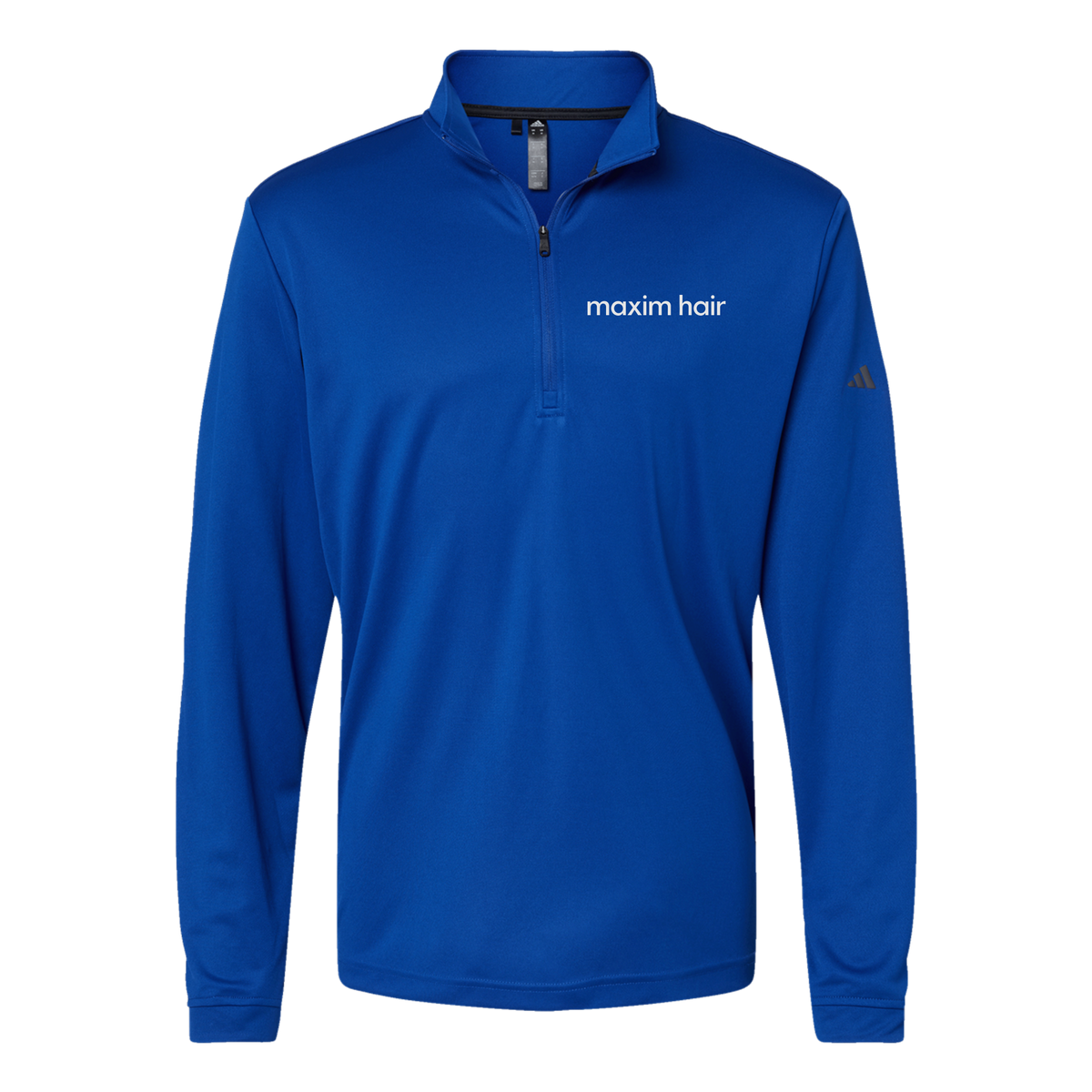 maximhairrestoration-adidas-quarter-zip-embroidery-leftchest-A401-collegiateroyal-flat-front