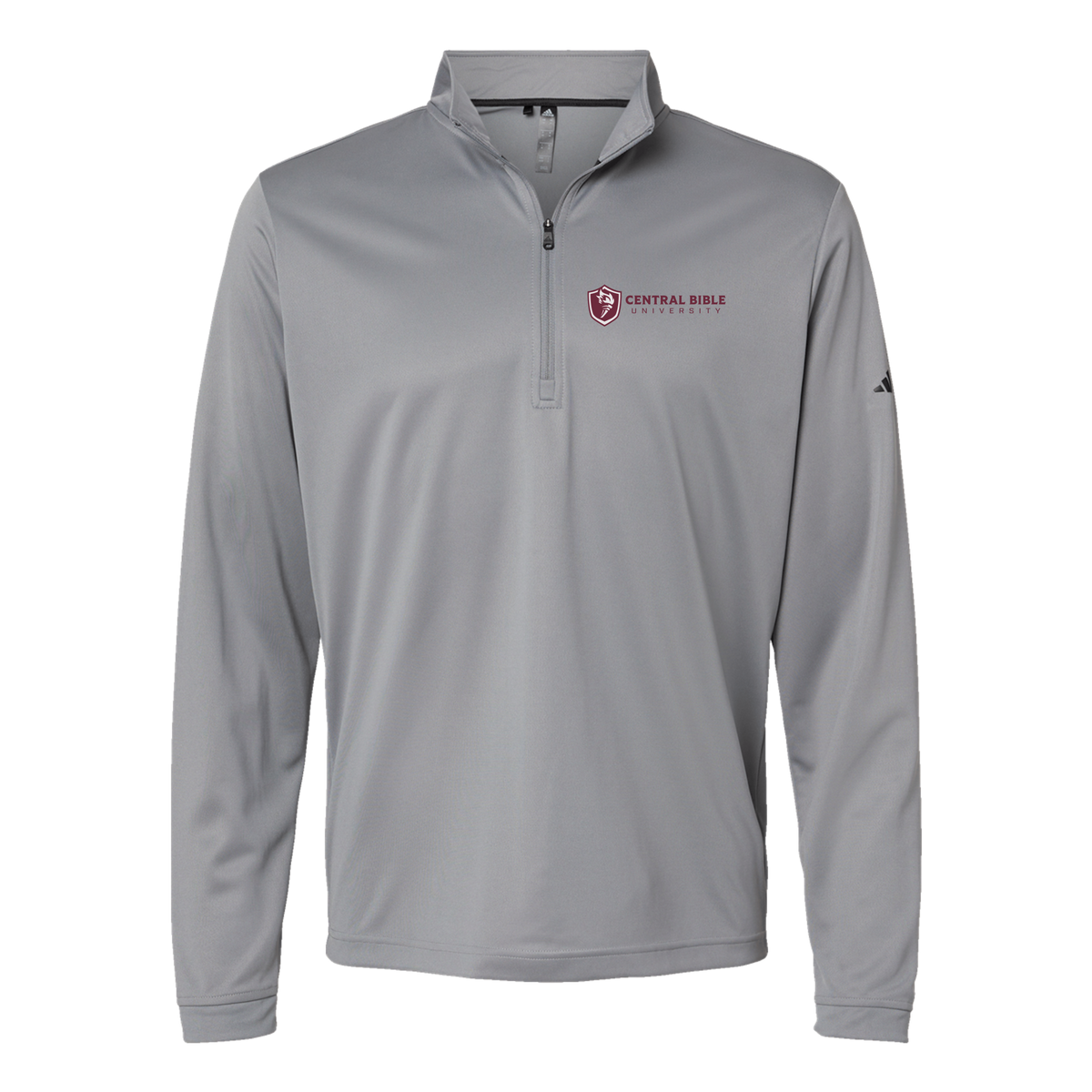 centralbible-adidas-quarter-zip-embroidery-leftchest-A401-greythree-flat-front