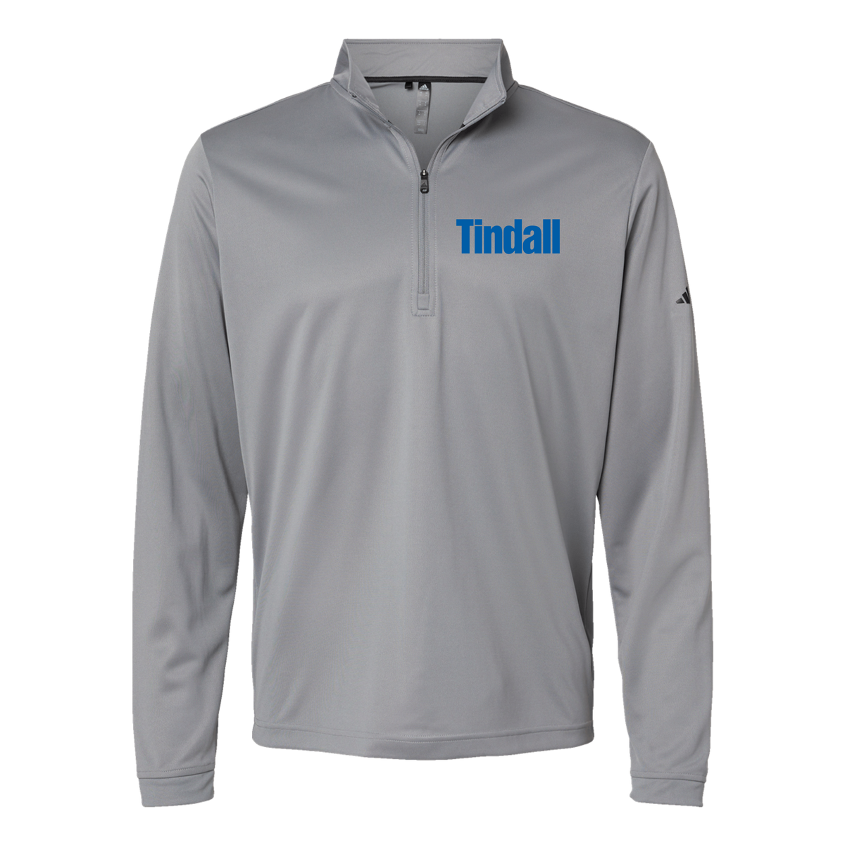 tindallcorp-adidas-quarter-zip-embroidery-leftchest-A401-greythree-flat-front