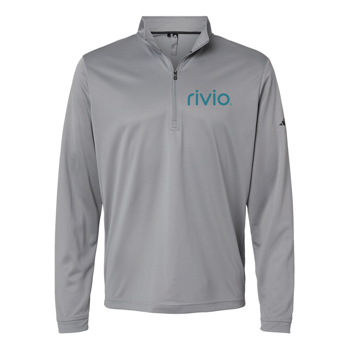 rivio-adidas-quarter-zip-embroidery-leftchest-A401-greythree-flat-front