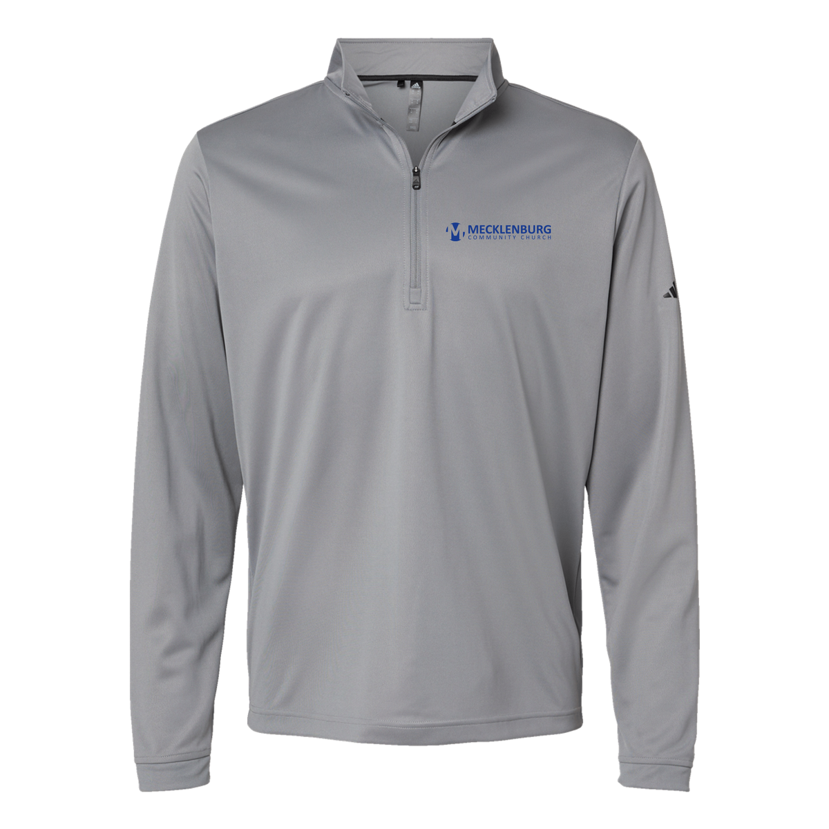 mecklenburg-adidas-quarter-zip-embroidery-leftchest-A401-greythree-flat-front