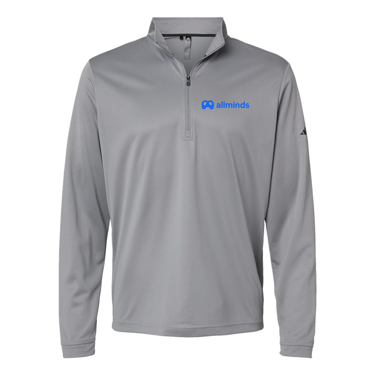 getallminds-adidas-quarter-zip-embroidery-leftchest-A401-greythree-flat-front