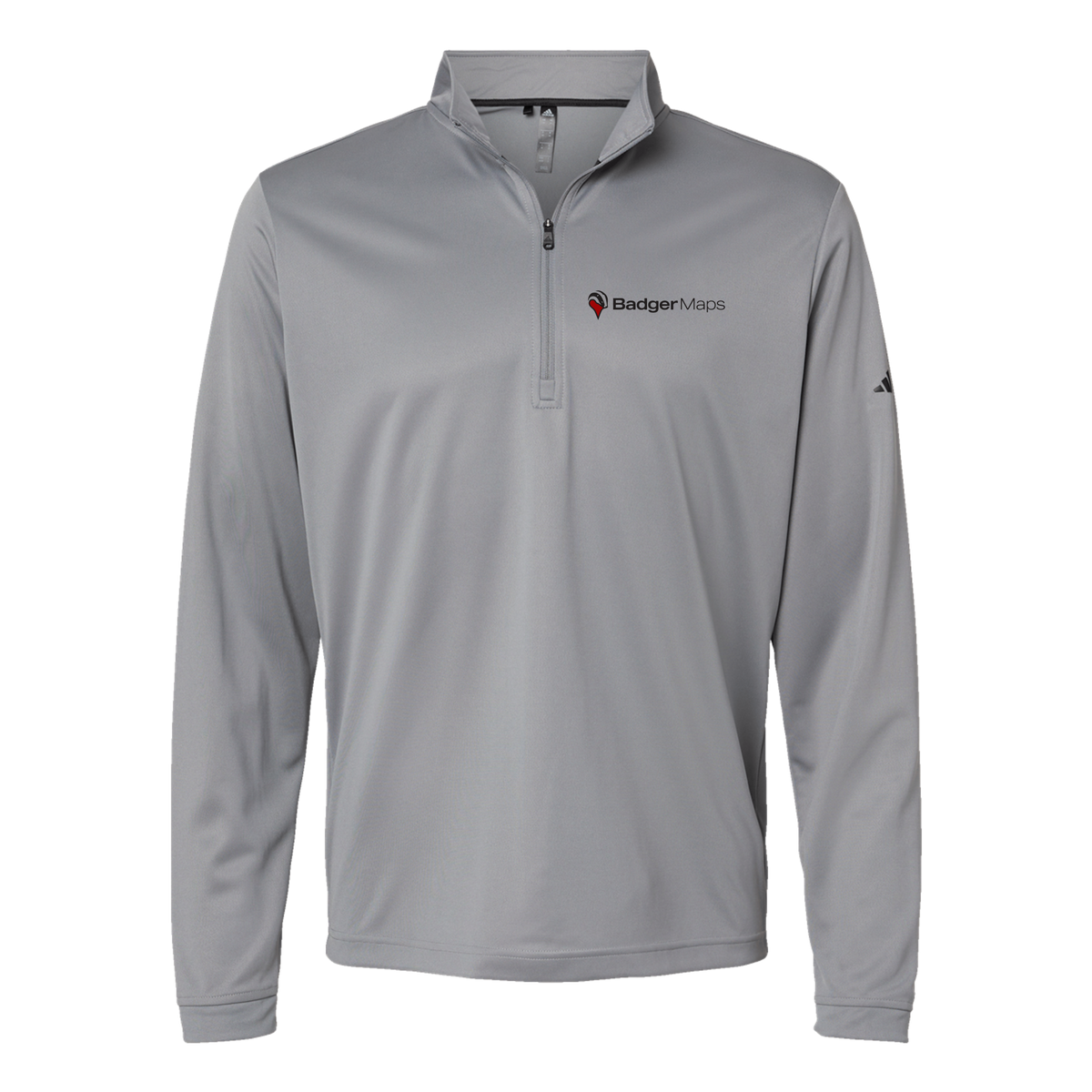 badgermapping-adidas-quarter-zip-embroidery-leftchest-A401-greythree-flat-front