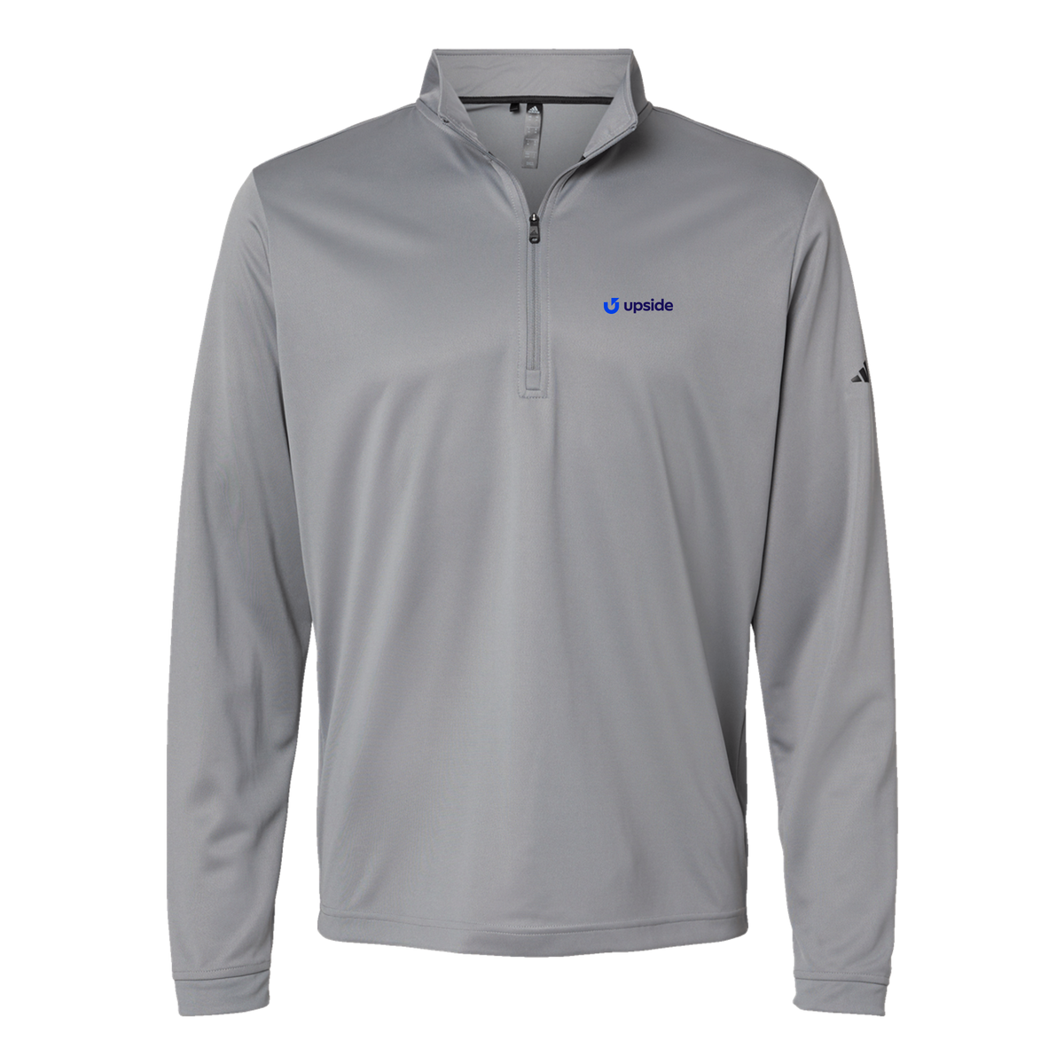 upside-adidas-quarter-zip-embroidery-leftchest-A401-greythree-flat-front