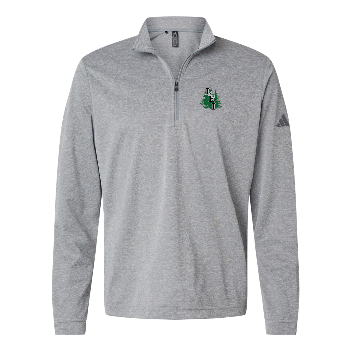 leisite-adidas-quarter-zip-embroidery-leftchest-A401-greythreemelange-flat-front