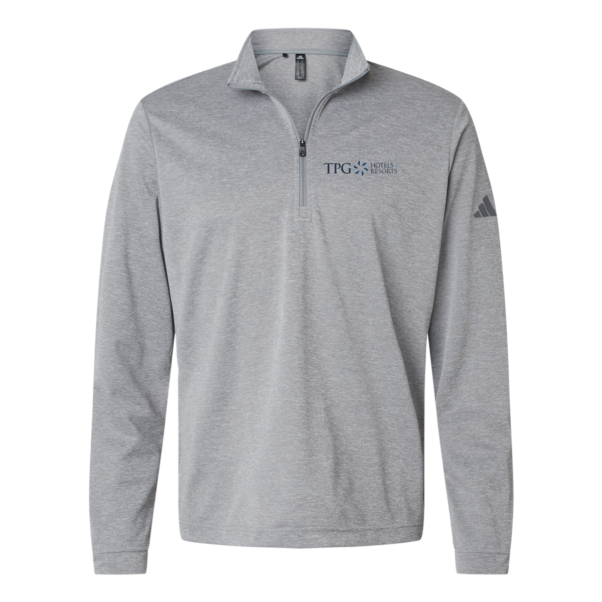 tpghotelsandresorts-adidas-quarter-zip-embroidery-leftchest-A401-greythreemelange-flat-front