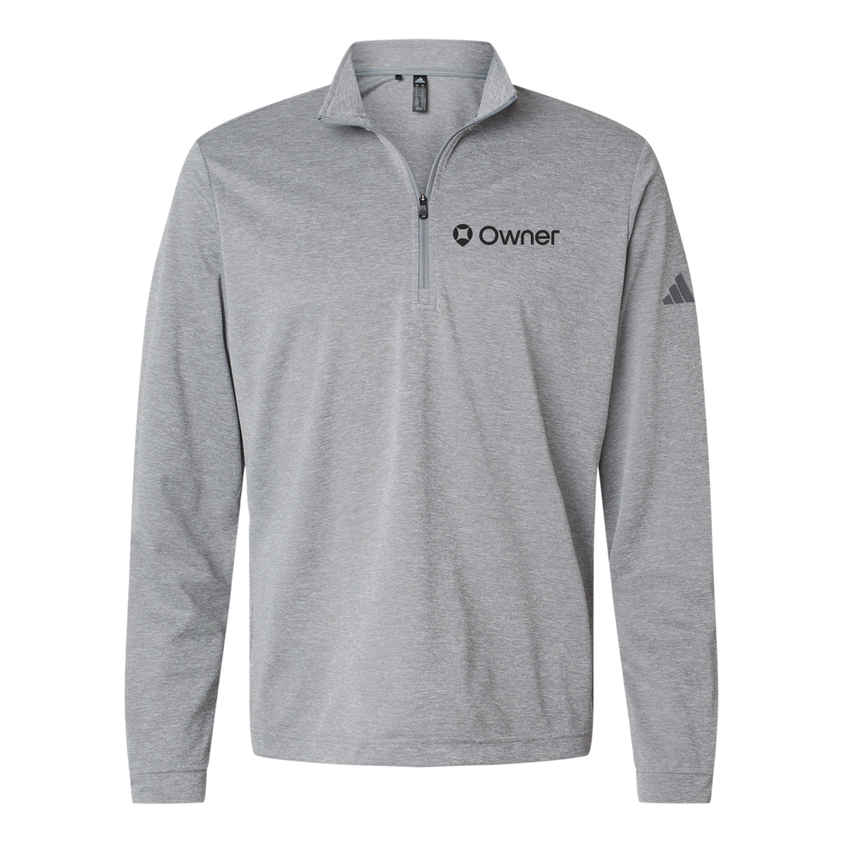 owner-adidas-quarter-zip-embroidery-leftchest-A401-greythreemelange-flat-front