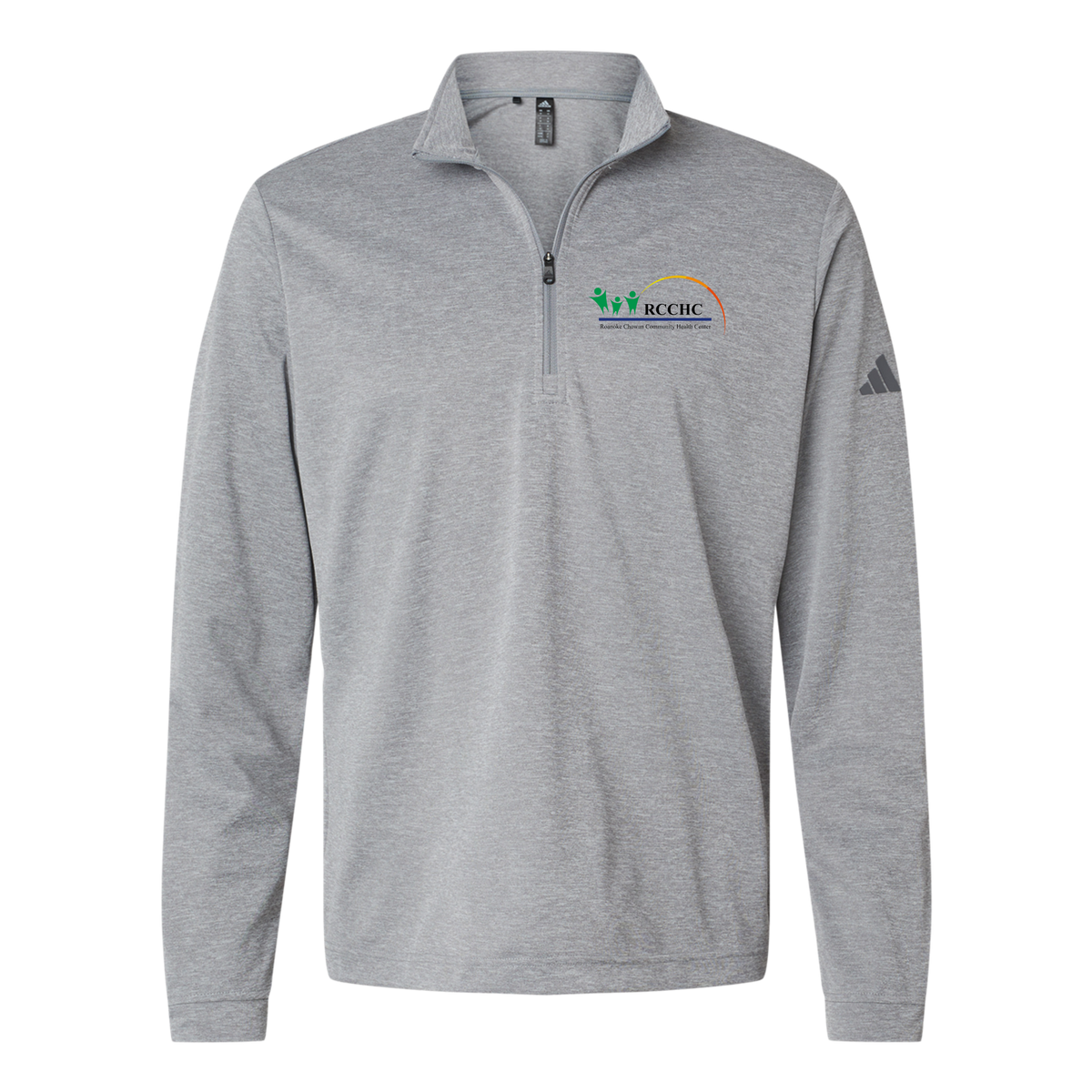 rcchc-adidas-quarter-zip-embroidery-leftchest-A401-greythreemelange-flat-front