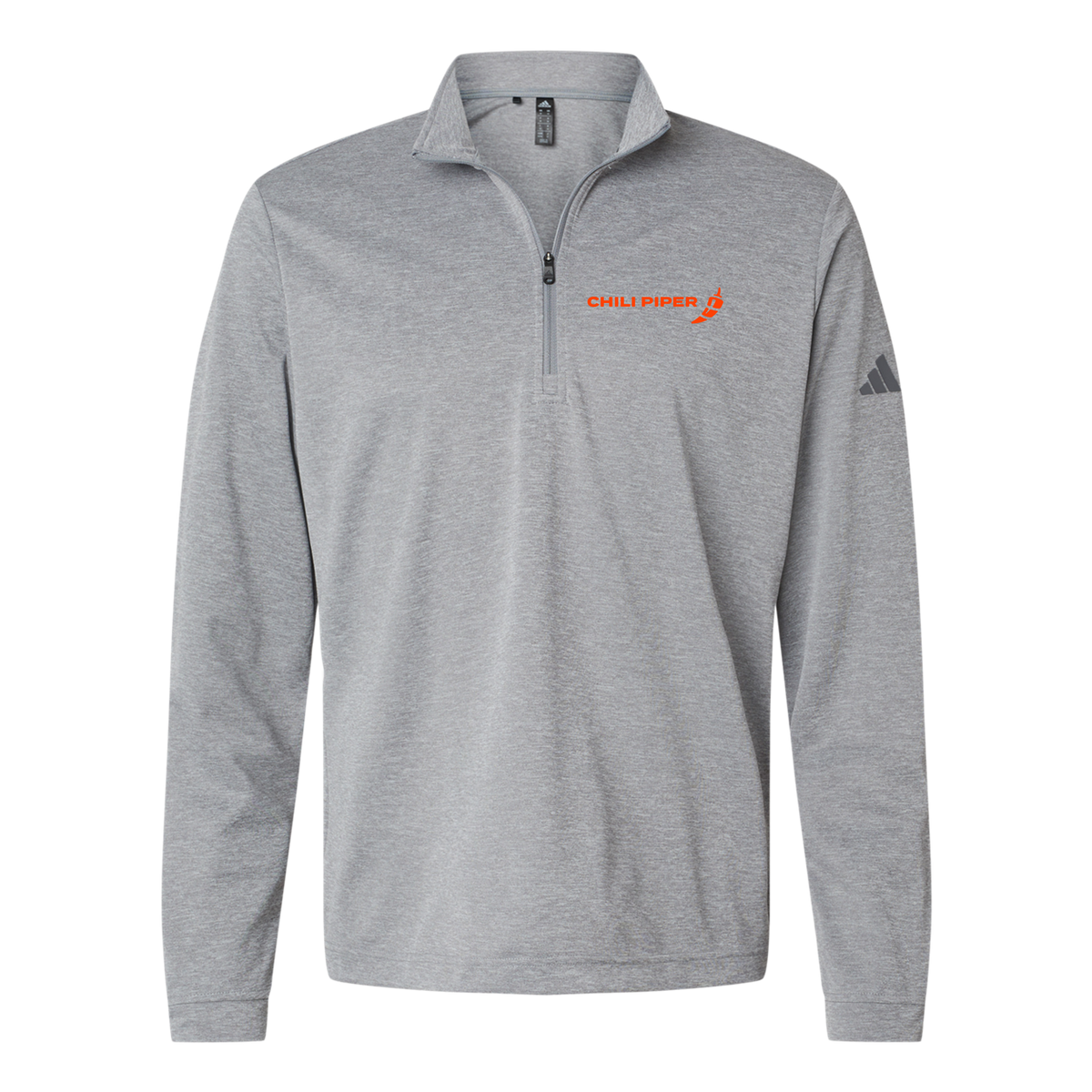 chilipiper-adidas-quarter-zip-embroidery-leftchest-A401-greythreemelange-flat-front