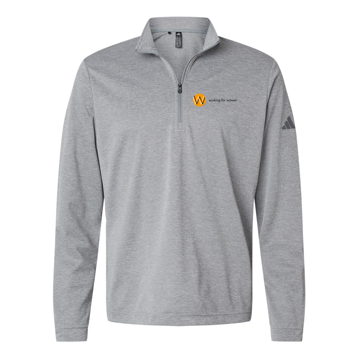 workingforwomen-adidas-quarter-zip-embroidery-leftchest-A401-greythreemelange-flat-front